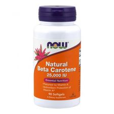 Beta Carotene 25000 100 softgels now Foods