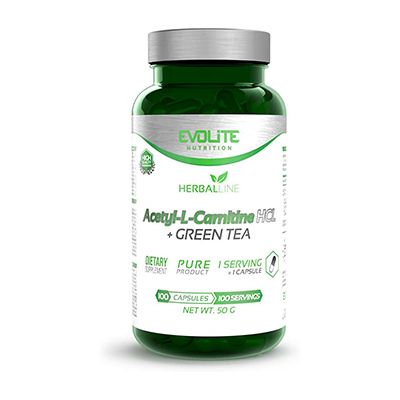 Acetyl L-Carnitine + Green Tea 100cps Evolite Nutrition